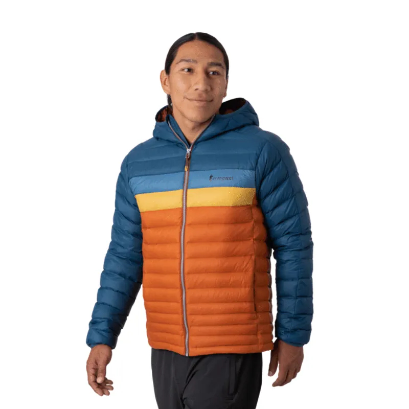 Cotopaxi Mens Fuego Down Hooded Jacket Indigo/Mezcal